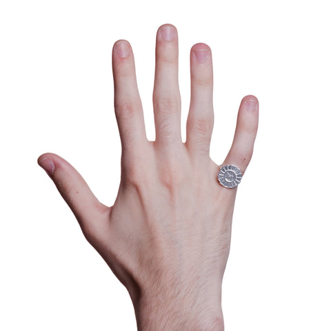 Silver-plated The Divine Feminine Ring – worn on hand | Above Average